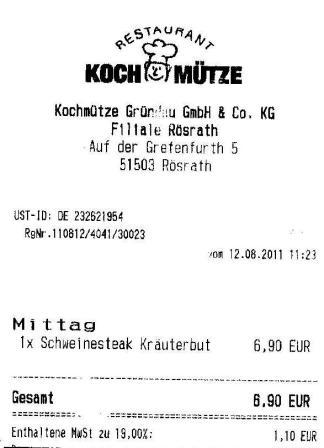 unha Hffner Kochmtze Restaurant